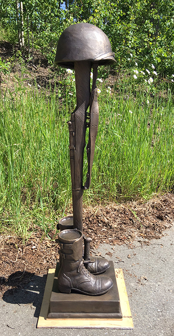 World War Two Fallen Soldier Statue