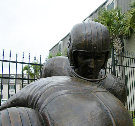 Billy Cannon LSU Football Play bronze statue monument