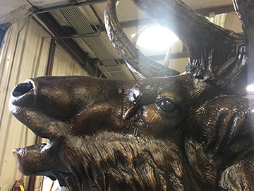 Cast Bronze Elk Statue Life Size
