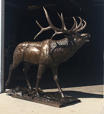 Bronze Elk Statue