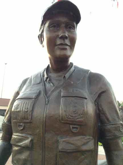 Coast Guard Soldier statue Woman Life Size