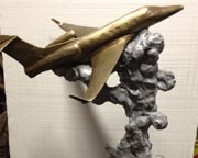 Phenom Jet bronze statue