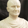 Silvio as Cesar bust White Marble 1