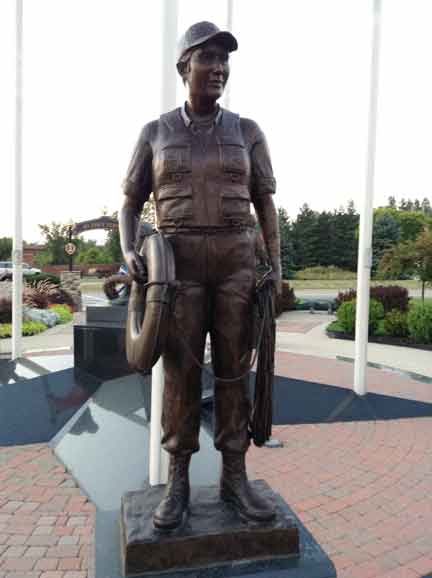 Coast Gusrd Woman statue bronze monument