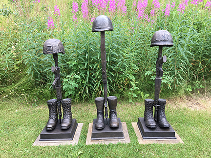 WWII Vietnam And Modern Day Bronze Battle Cross Statues